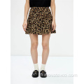 97% Poly 3% SP Leopard Print Jupe courte